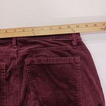 Ann Taylor LOFT Curvy Skinny Women's Red Corduroy Mid-Rise Pants Size 4 (27×30) image 8