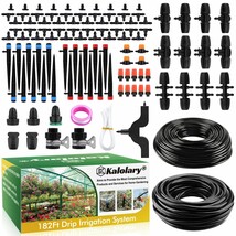 182Ft Automatic Drip Irrigation Kit, Kalolary Garden Watering System Wit... - $37.98