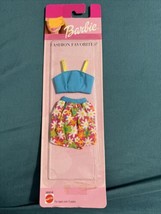 Barbie Fashion Favorites NIP New 2000 Outfit Blue Top Floral Skirt Matte... - $19.80