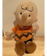 Peanuts Charlie Brown Kohls Cares 13 inch Plush Stuffed Doll HTF Orange ... - £10.61 GBP
