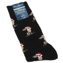 Tommy Bahama Men&#39;s Socks Holiday Theme Christmas Toucan Pattern Black OS - £7.96 GBP