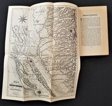 1928 Antique California Gold Mining W Foldout Map History Discoveries Indian - £97.28 GBP