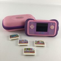 VTech MobiGo Handheld Electronic Learning Toy 4 Game System Cartridges Case Lot - $59.35
