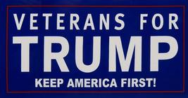 Wholesale Lot of 6 Veterans for Trump Keep America First! Decal Bumper Sticker - £9.49 GBP