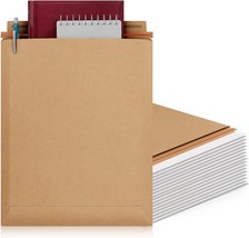 9.75x12.25 Rigid Stay Flat Kraft Cardboard Mailer w/ Tear Tab Brown 25 ct - £24.63 GBP