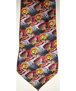 J Jerry Garcia Neck Tie Abstract Maroon Yellow Grey Black Collectors Edi... - $41.07 CAD