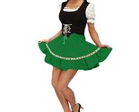 Deluxe Beergarden Octoberfest Fraulein Theatrical Quality Costume, Green... - £102.80 GBP