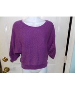Justice Sparkle Purple 3/4-Sleeve Sweater Size 12 Girl&#39;s EUC - $23.12 CAD