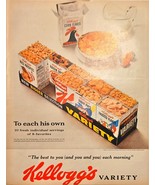 Kellogg&#39;s To each his own bigger selection variety-1961 Vintage Print Ad - $182.59 MXN