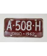 1962 Ohio License Plate A 508 H - $26.73