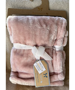 New Mon Lapin Luxury Velvet Baby Security Blanket Lovey Pale Mauve 30x40... - $39.99