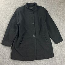 Kristen Blake Coat Womens Petite 8 Black Overcoat Travel Wool Blend Adults - $455.85 MXN