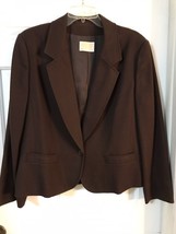 Vintage Pendleton Virgin Wool Blazer Jacket Women&#39;s Brown USA Oregon Made Large - £23.36 GBP