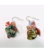 Artisan Hand Crafted Genuine Natural Seashell Dangle Pierced Beach Boho ... - $227.52 MXN