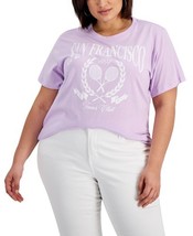 MSRP $29 Trendy Plus Size San Francisco T-Shirt Purple Size 3X - $19.80