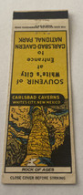 Vintage Matchbook Cover Matchcover Carlsbad Cavern National Park NM - £2.74 GBP