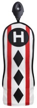 Majek Golf Clubs Poker Diamond Protective Black Red White #H Hybrid Head Cover - £13.41 GBP