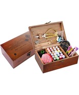 Sewing Kit Wooden Sewing Kit Box for Adults Wooden Sewing Basket with  - $764.63 MXN