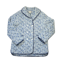 NWT Tuckernuck Celia Car Coat in White Blue Floral Quilted Double-Breasted S - £156.13 GBP