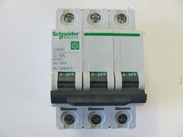 Schneider Electric C60H 415-Iou 15kA 3-Pole 415v Circuit Breaker IEC 3-Pole - £33.00 GBP