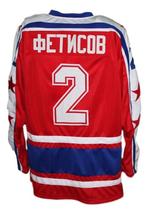 Any Name Number Team Russia CSKA Retro Hockey Jersey New Red Any Size image 2
