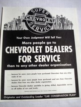 1942 Ad More People Go To Chevrolet Dealers For Service, General Motors, Detroit - $9.99
