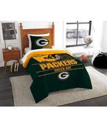 Green Bay Packers Northwest Company NFL Football Twin Comforter Sham Pil... - $61.74