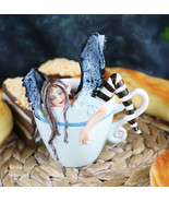 Ebros Amy Brown Teacup Latte Coffee Drunk Whimsical Fairy Figurine 5&quot;H - €35,09 EUR