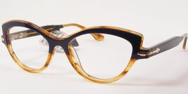 BON VIVANT BV-128 Indigo /Amber UNIQUE EYEGLASSES GLASSES 56-18-140mm (NOTES) - $98.98