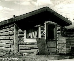 RPPC Log Dwelling Cabin Home House Fairbanks Alaska AK UNP Postcard B14 - £11.88 GBP