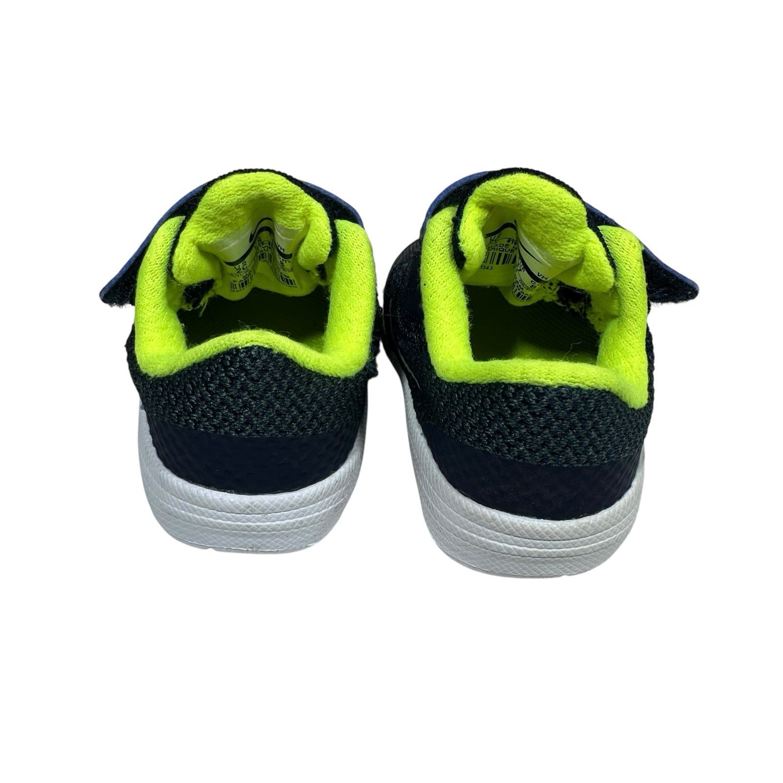 Nike Revolution 3 Baby Boys Sneakers Athletic Shoes Navy Blue Neon Yellow Sz 2C Item image 6