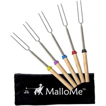 Marshmallow Roasting Sticks - Smores Skewers For Fire Pit Kit - Hot Dog Camping  - £12.81 GBP