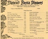 Bianco&#39;s Fiesta Dinners Menu Hot Crisp Garlic Bread Prepared by the Wait... - £9.33 GBP