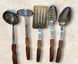 Vintage CUTCO Kitchen Utensil 5pc Set - 12 13 14 15 16 Brown Handle Disc... - $2,753.12 MXN