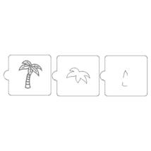 Palm Tree Design 3 Piece Stencil for Cookies or Cakes USA Made LS9020 - $8.99