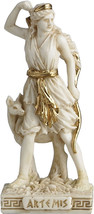 Greek Goddess Artemis / Diana Hunter with bow &amp; deer Resin Miniature 8.7cm/3.4&#39; - $41.30