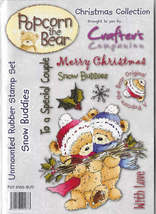 Crafter&#39;s Companion. Popcorn The Bear Snow Buddies Stamp Set. - $6.00