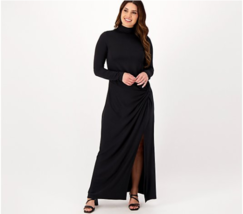 Studio Park x Shawn Killinger Knit Mock-Neck Maxi Dress (Black, Medium) A520764 - £28.14 GBP