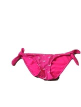 Hollister Women&#39;s Pink White Bird Print Bikini Bottom Swimwear Size Small - £27.70 GBP
