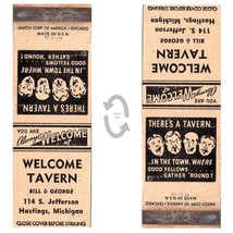 Vintage Matchbook Cover Welcome Tavern Hastings MI barber shop quartet 1930s - £9.93 GBP