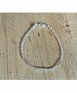 Handcrafted Bracelet, Silver lined Bugle and seed beads - $9.75