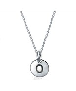 Sterling Silver Initial Pendant Necklace Monogrammed &quot;O&quot; Block Letter In... - €16,29 EUR