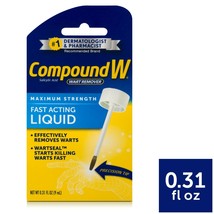 Compound W Maximum Strength Fast Acting Liquid Wart Remover, 0.31 Fl Oz+ - £12.65 GBP