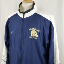 Nike Beloit College Football Windbreaker Jacket Full Zip Blue Embroidered Lined - $27.99