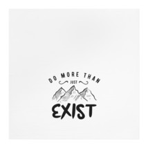 Personalized Tea Towel with &quot;Do More than Just Exist&quot; Mountain Range Des... - £19.35 GBP