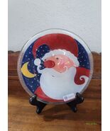 Peggy Karr Glass Santa Christmas Decorative Plate - $63.65