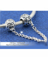 2018 Spring Release 925 Sterling Silver Enchanted Heart Lock Safety Chai... - $26.75 CAD
