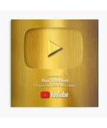 YouTube play button custom aluminium / metal plaque award with personali... - £39.29 GBP+