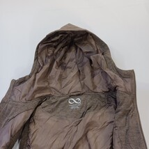 Be By Blanc Noir Vest Hooded Women's M Brown Quilted Full Zip Pockets Insulated image 14