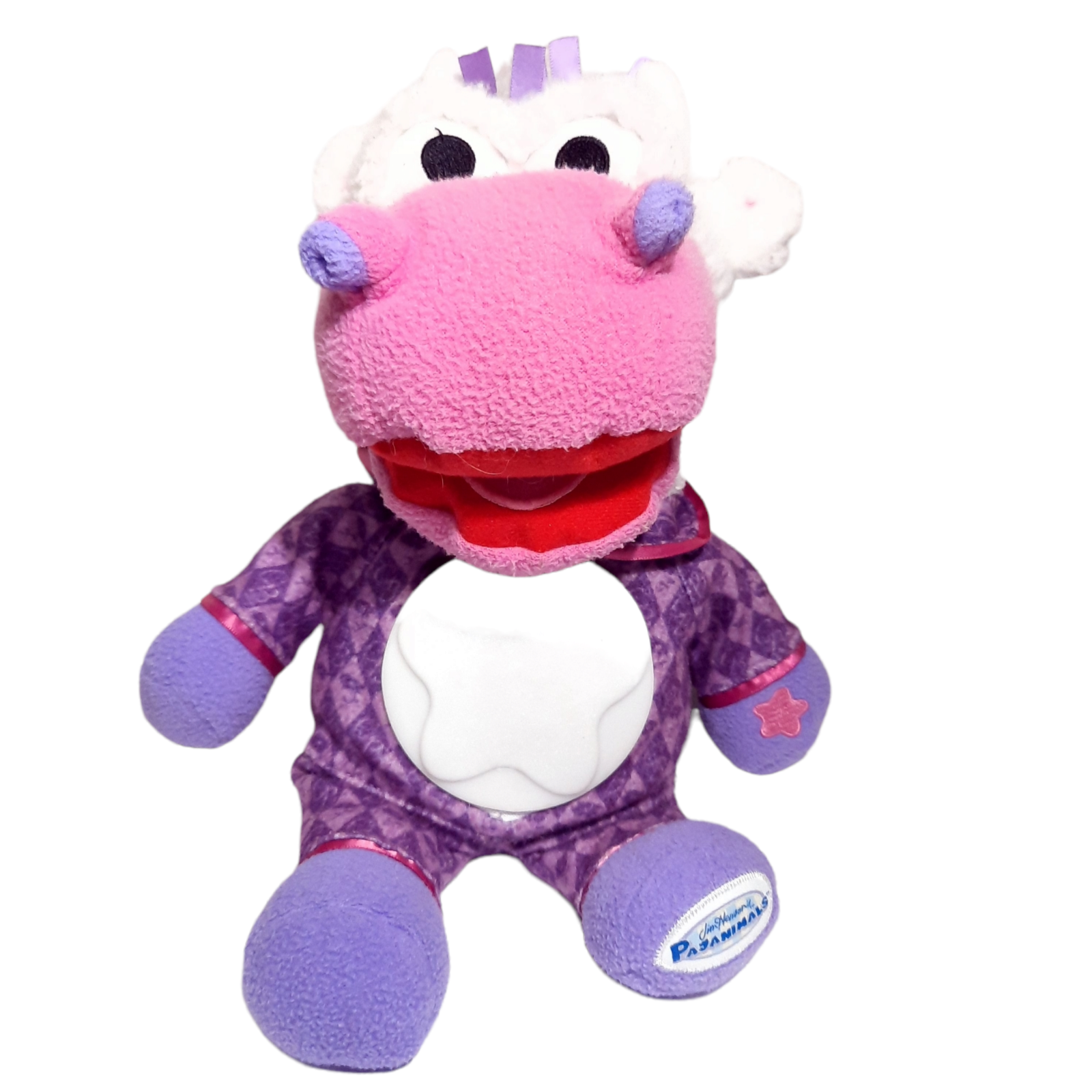 Jim Henson&#39;s Pajanimals Cowbella night time Plush Purple Cow Toy Music l... - £22.60 GBP